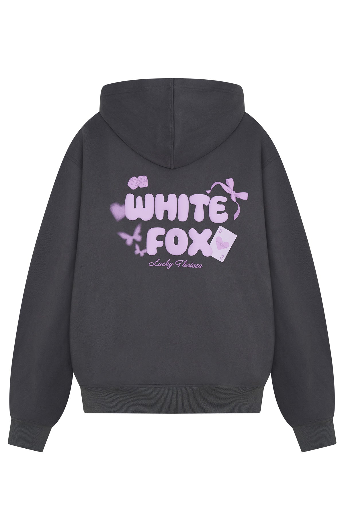 White Fox Lucky Thirteen Stephanie Oversized Hoodie Volcanic