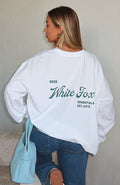 White Fox The Good Life Back Long Sleeve Tee White