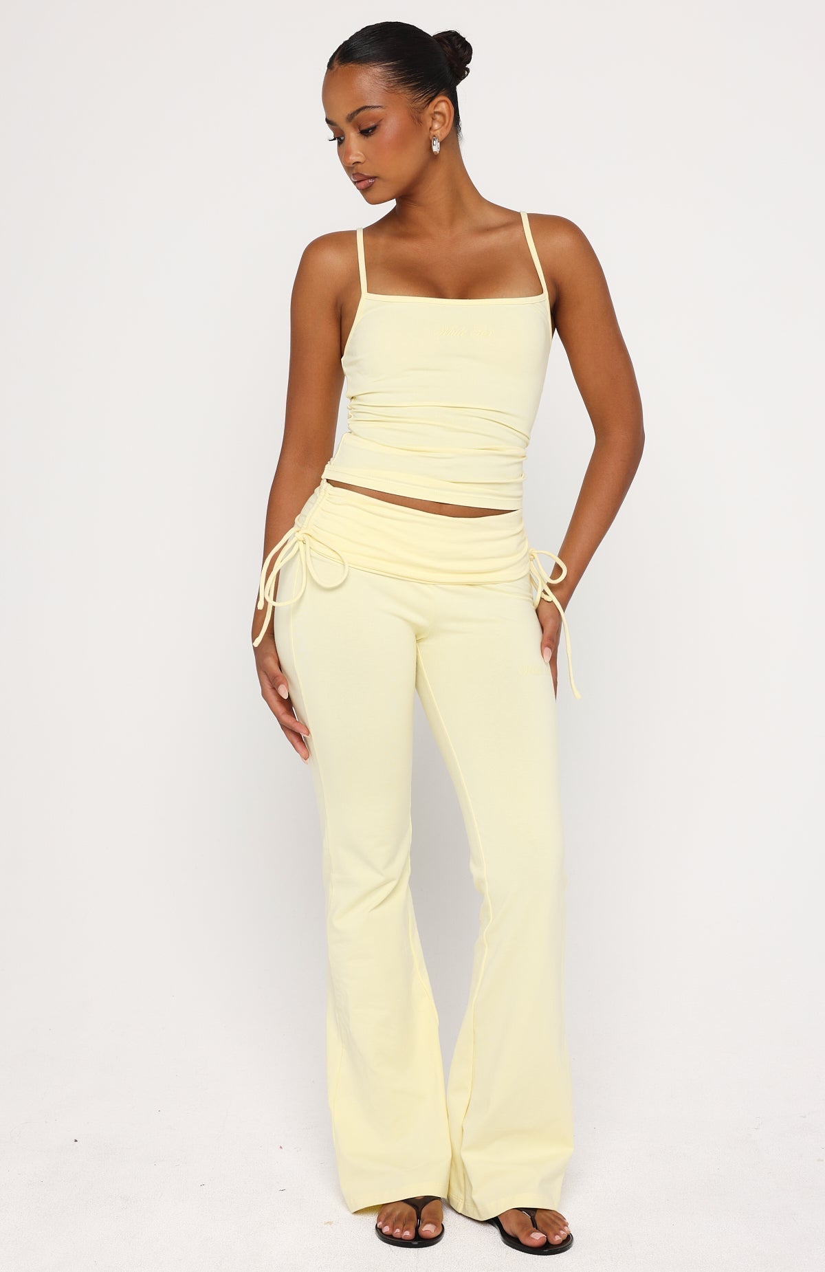 White Fox Pretty Vibes Singlet Lemon
