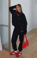 White Fox With Love In The Moment Sweatpants Black