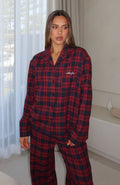 White Fox That Time Of Year Long Sleeve Pyjama Top Red/Navy