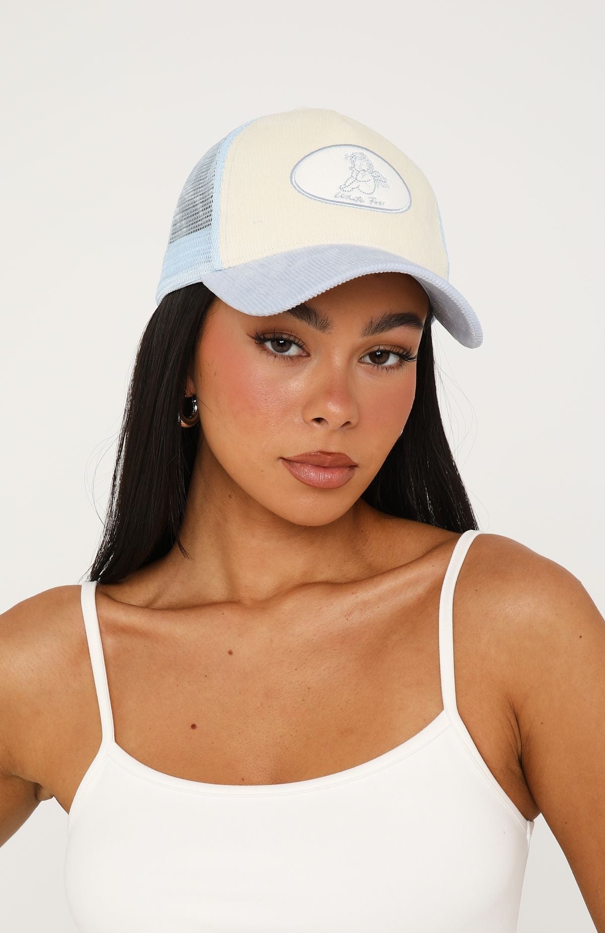 White Fox Just Too Cute Cap Baby Blue/Cream
