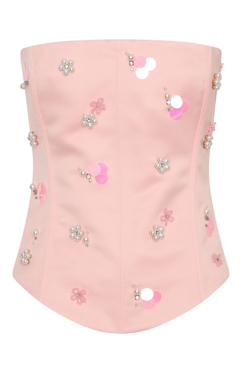 White Fox Summer Love Strapless Bustier Baby Pink