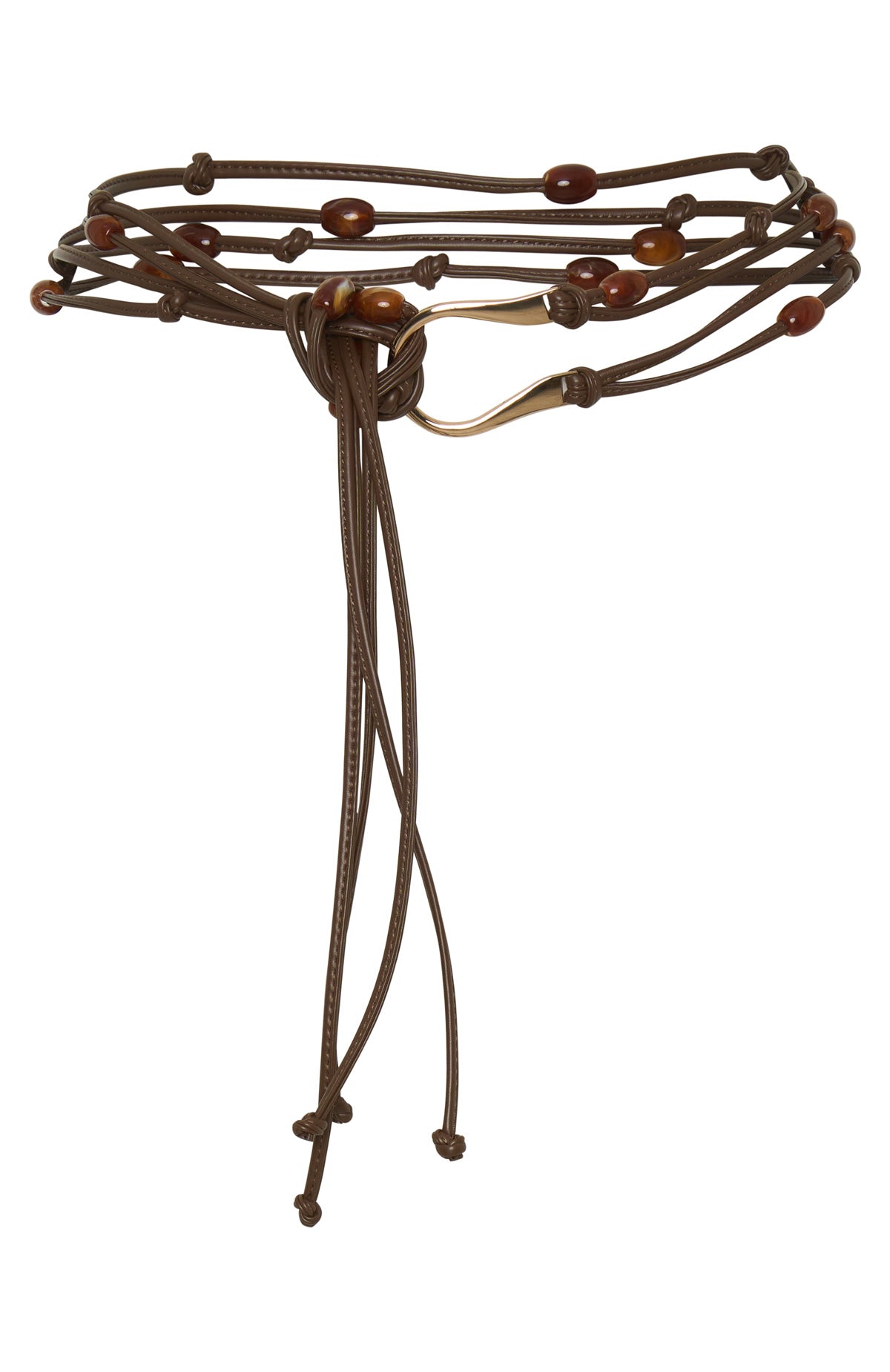 White Fox Sayge Wrap Belt Chocolate