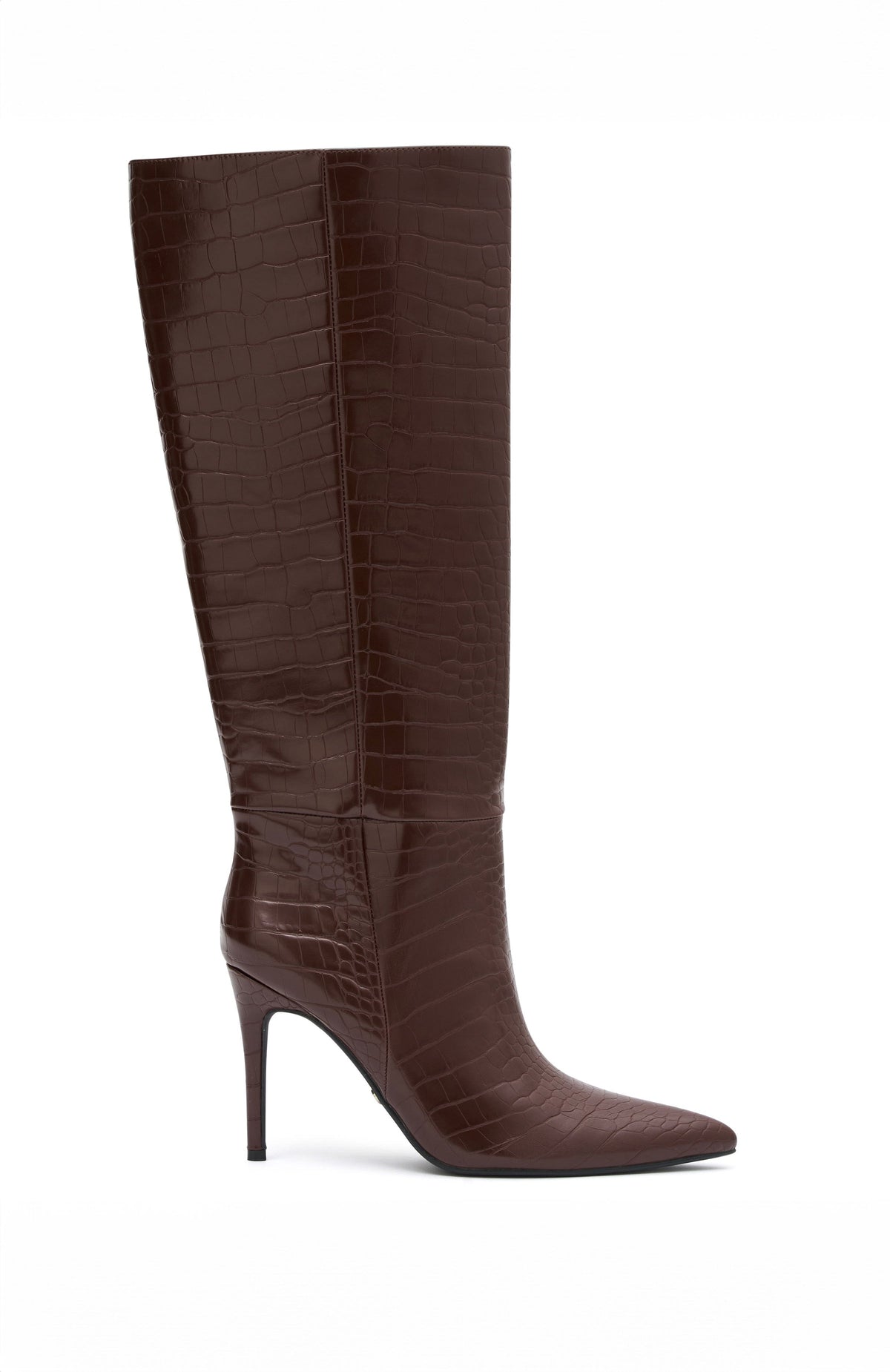 White Fox Run Away With Me Knee High Boots Choc Croc