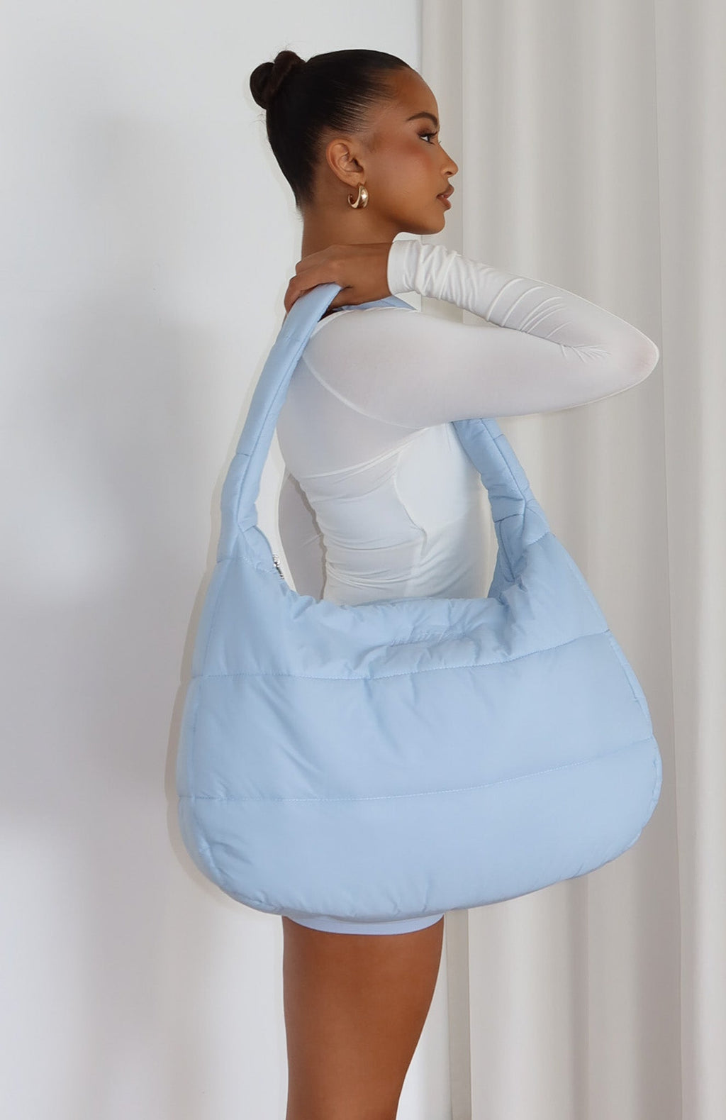 White Fox Mac Shoulder Bag Icy Blue