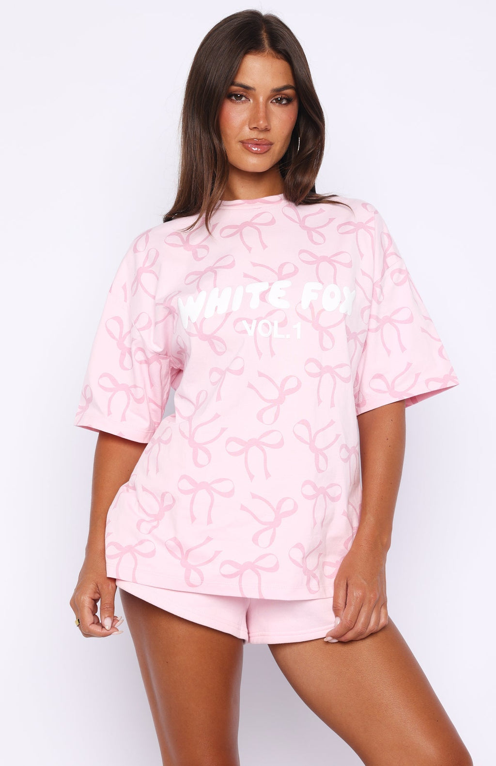 White Fox Vol. 1 Oversized Tee Posy Bow