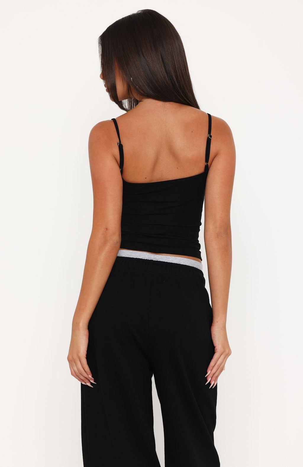 White Fox Off The Field Singlet Top Black