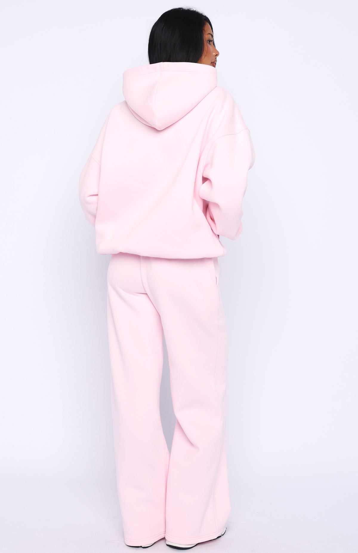 White Fox Vibe Too High Wide Leg Sweatpants Pink