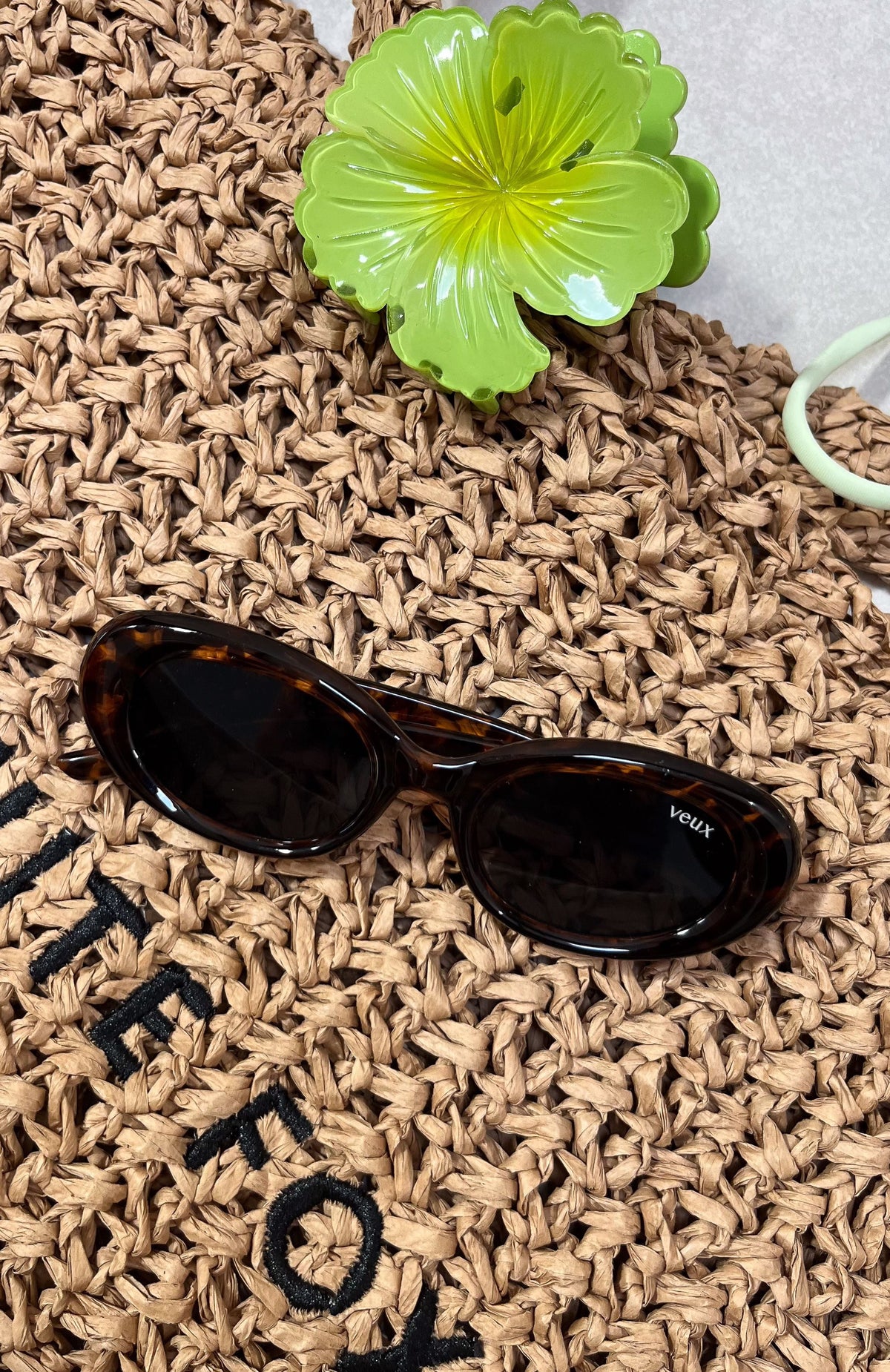 White Fox Emerald Sunglasses Tortoise