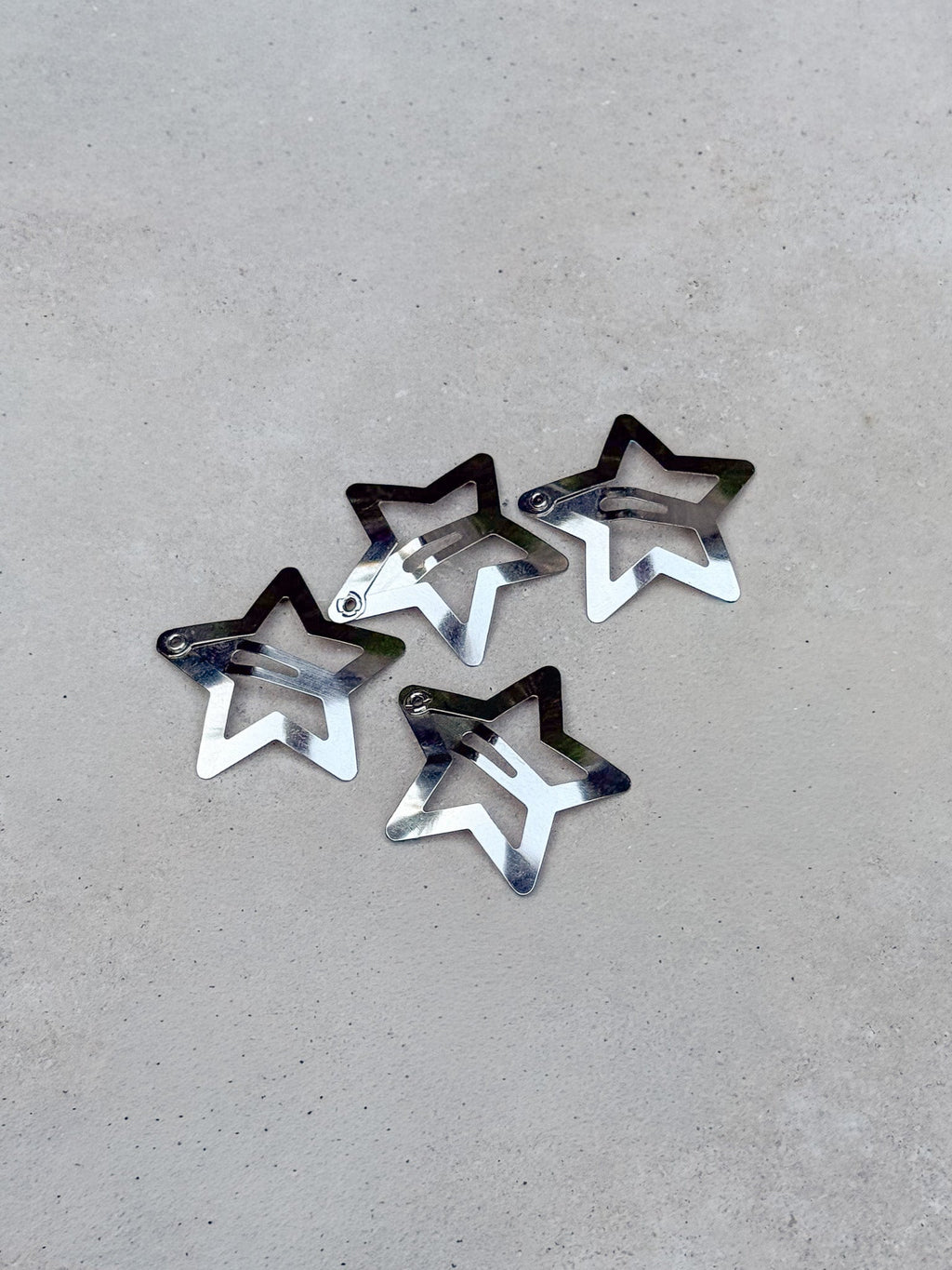 White Fox Axton 6 Pack Hair Clips Silver