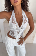 White Fox More Dreams Halter Top White