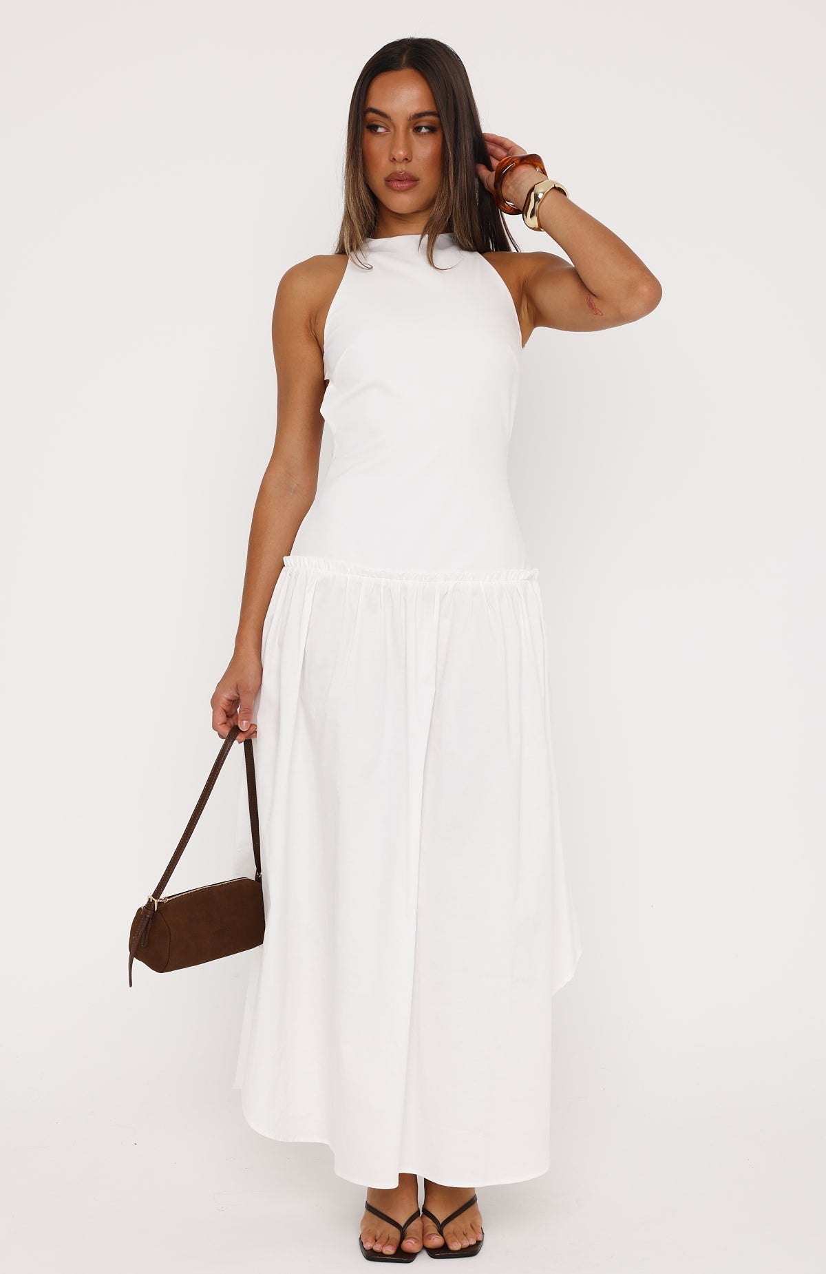 White Fox Never Yours Maxi Dress White