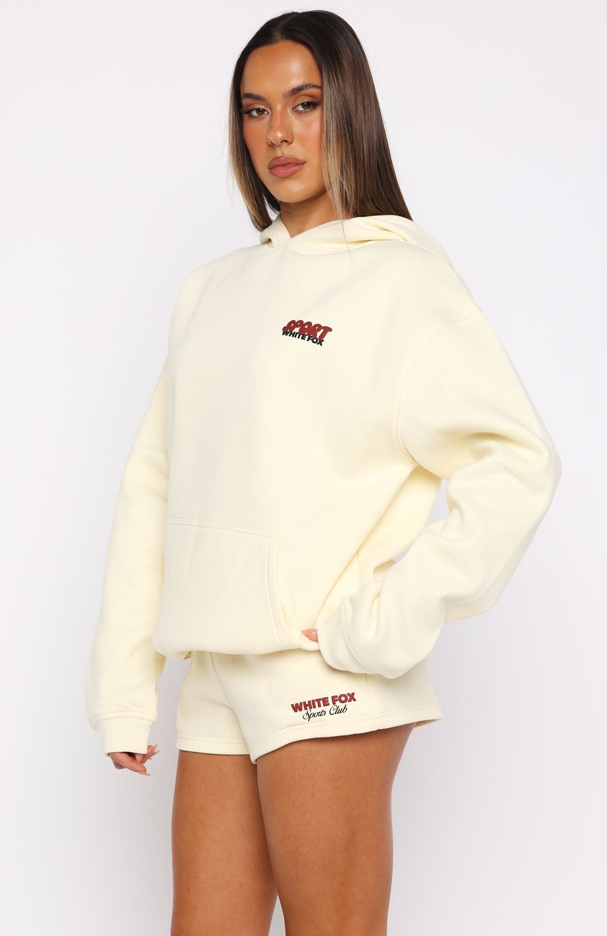 White Fox Club 14 Peyton Oversized Hoodie Lemon
