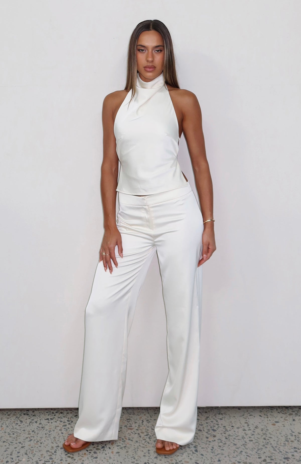 White Fox Time Passes Dress Pants Pearl