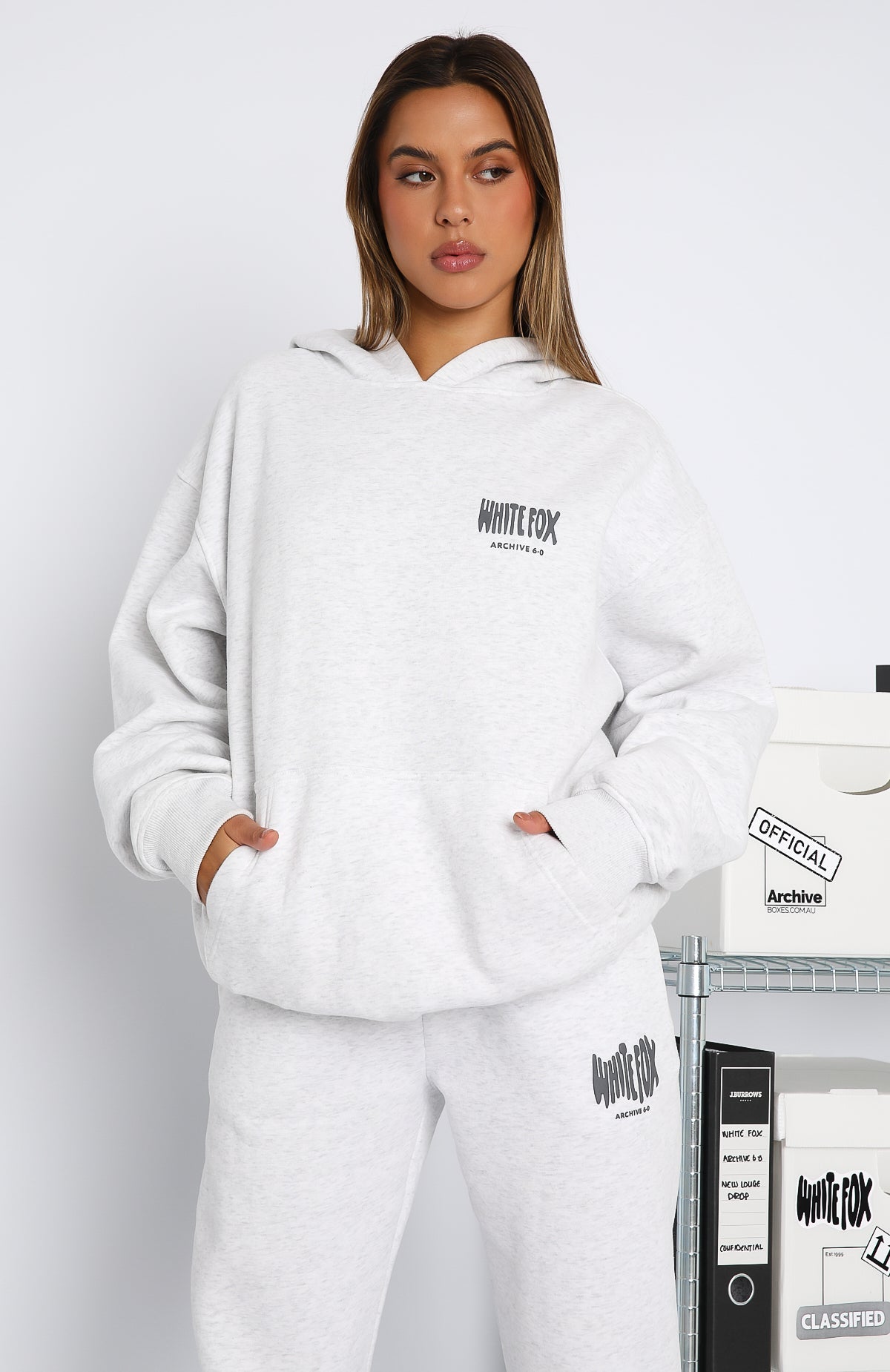 White Fox Archive 6.0 Oversized Hoodie Haze