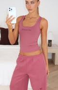 White Fox Studio 17 Willa Tank Top Dusty Plum