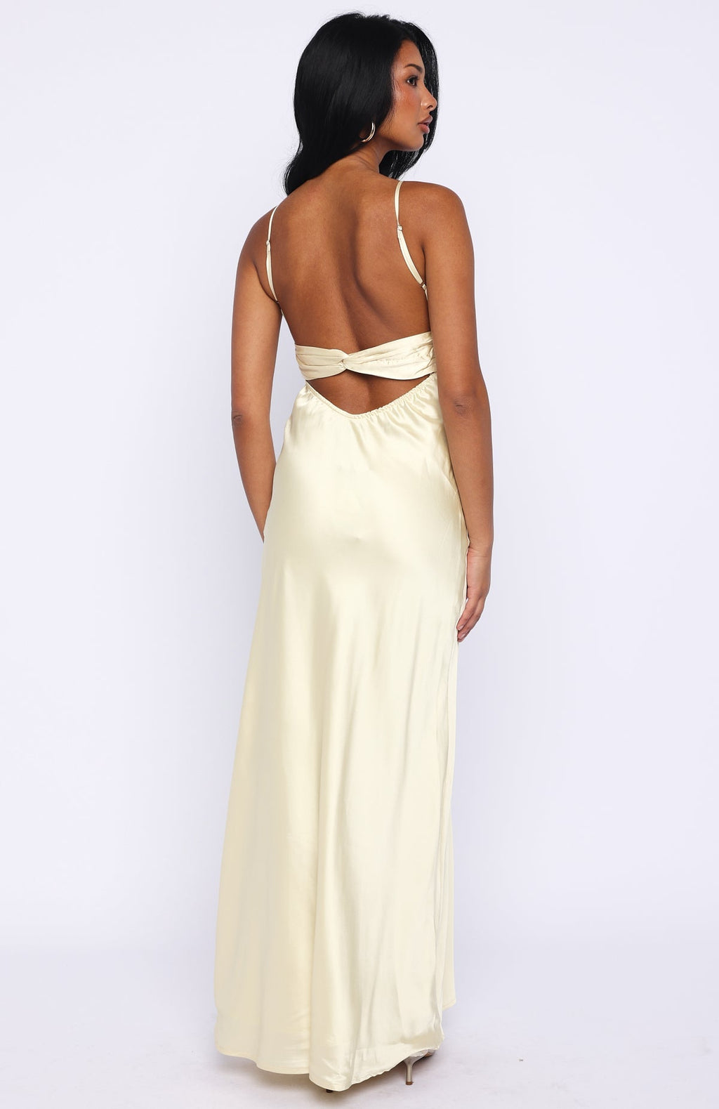 White Fox Change Locations Maxi Dress Lemon