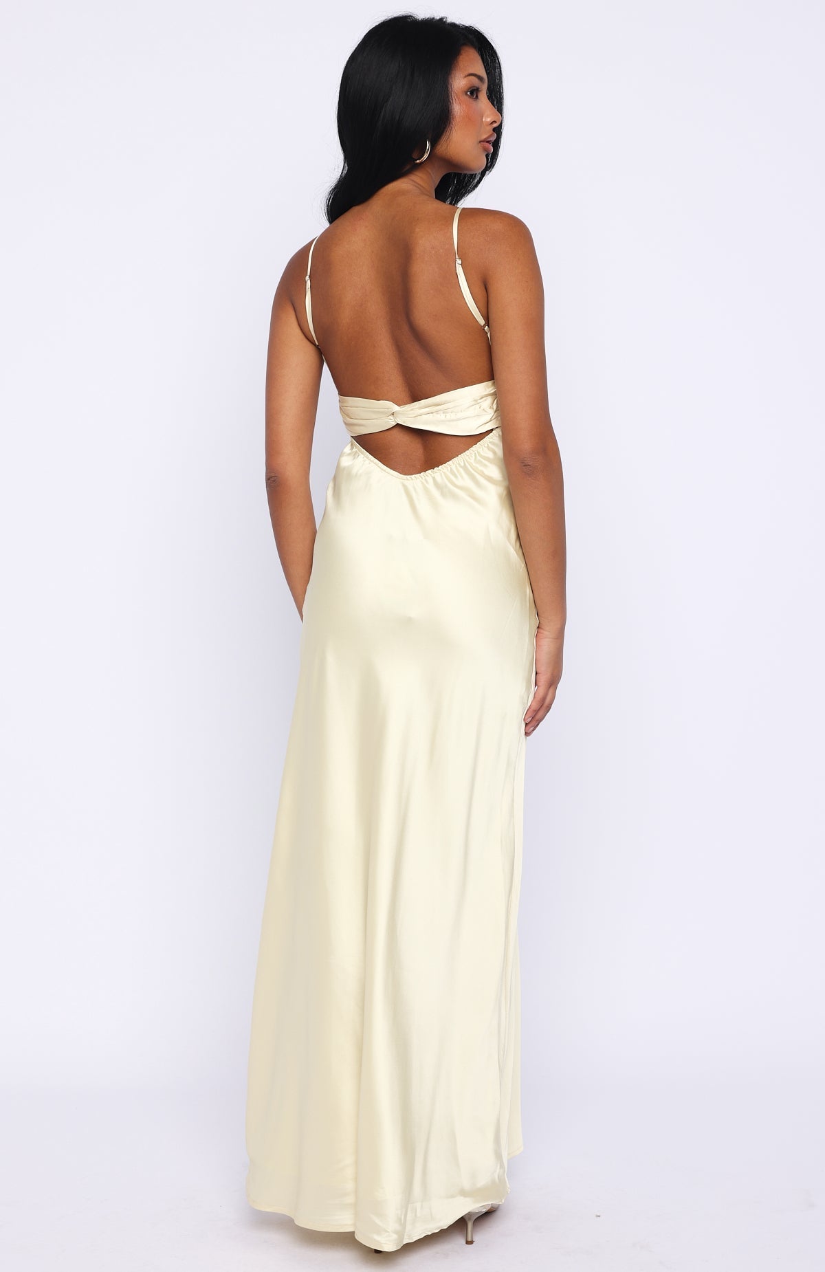 White Fox Change Locations Maxi Dress Lemon