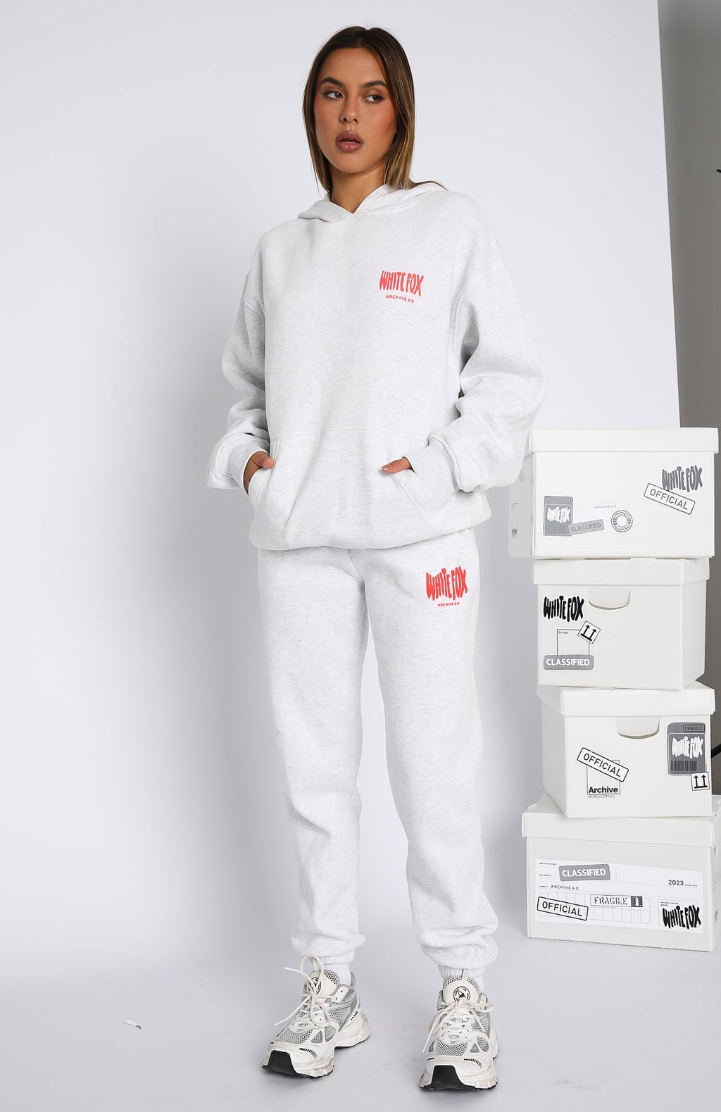 White Fox Archive 6.0 Oversized Hoodie Cloudburst