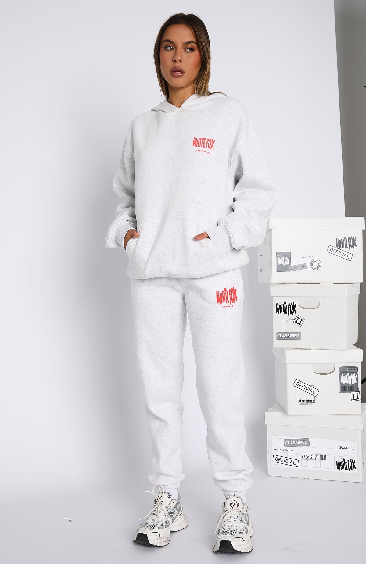 White Fox Archive 6.0 Oversized Hoodie Cloudburst