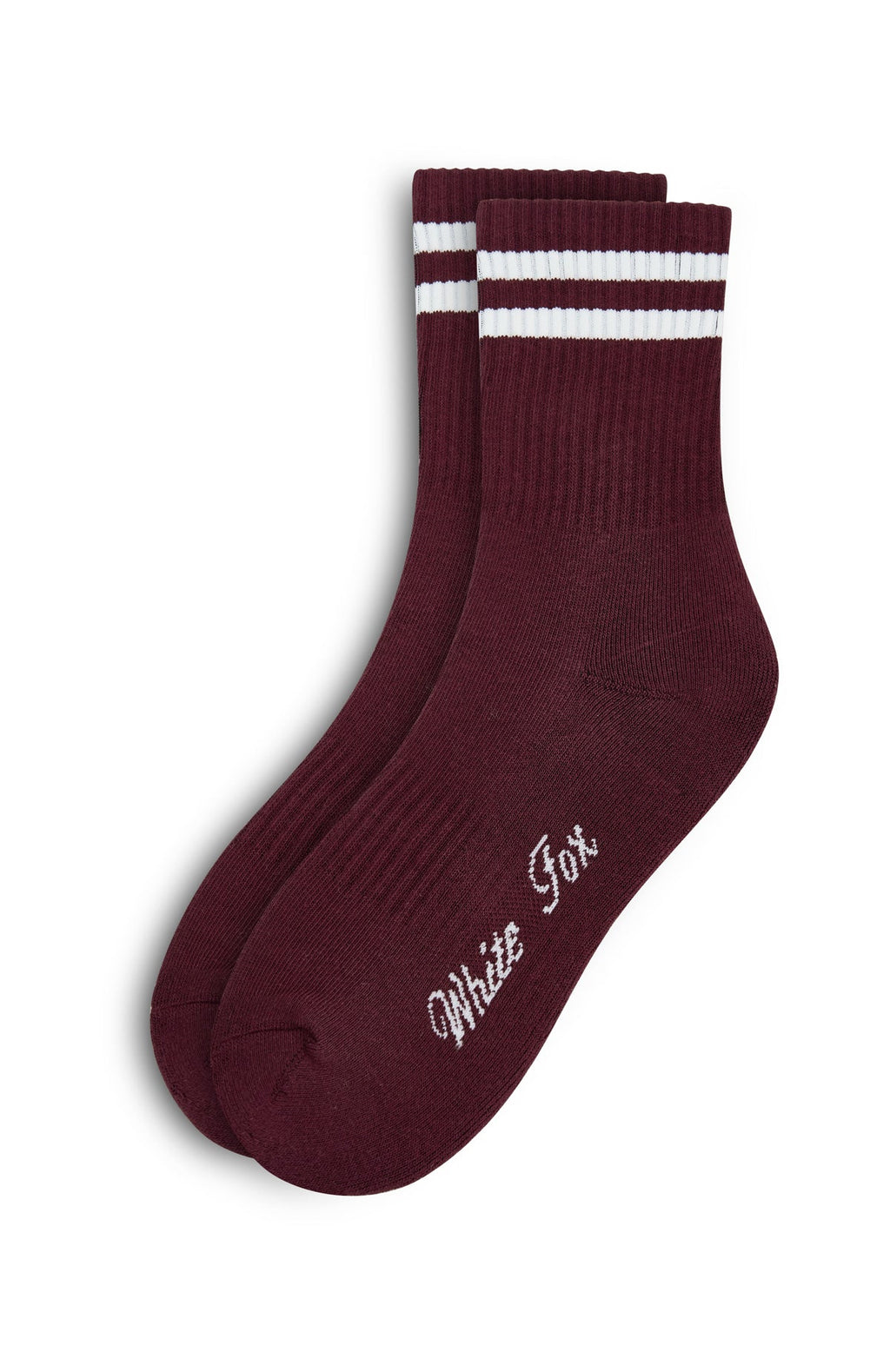 White Fox Grounded Socks Merlot/Cream