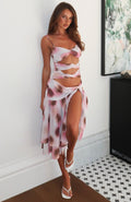 White Fox Dancing In Greece Midi Dress Neopolitana Sundae