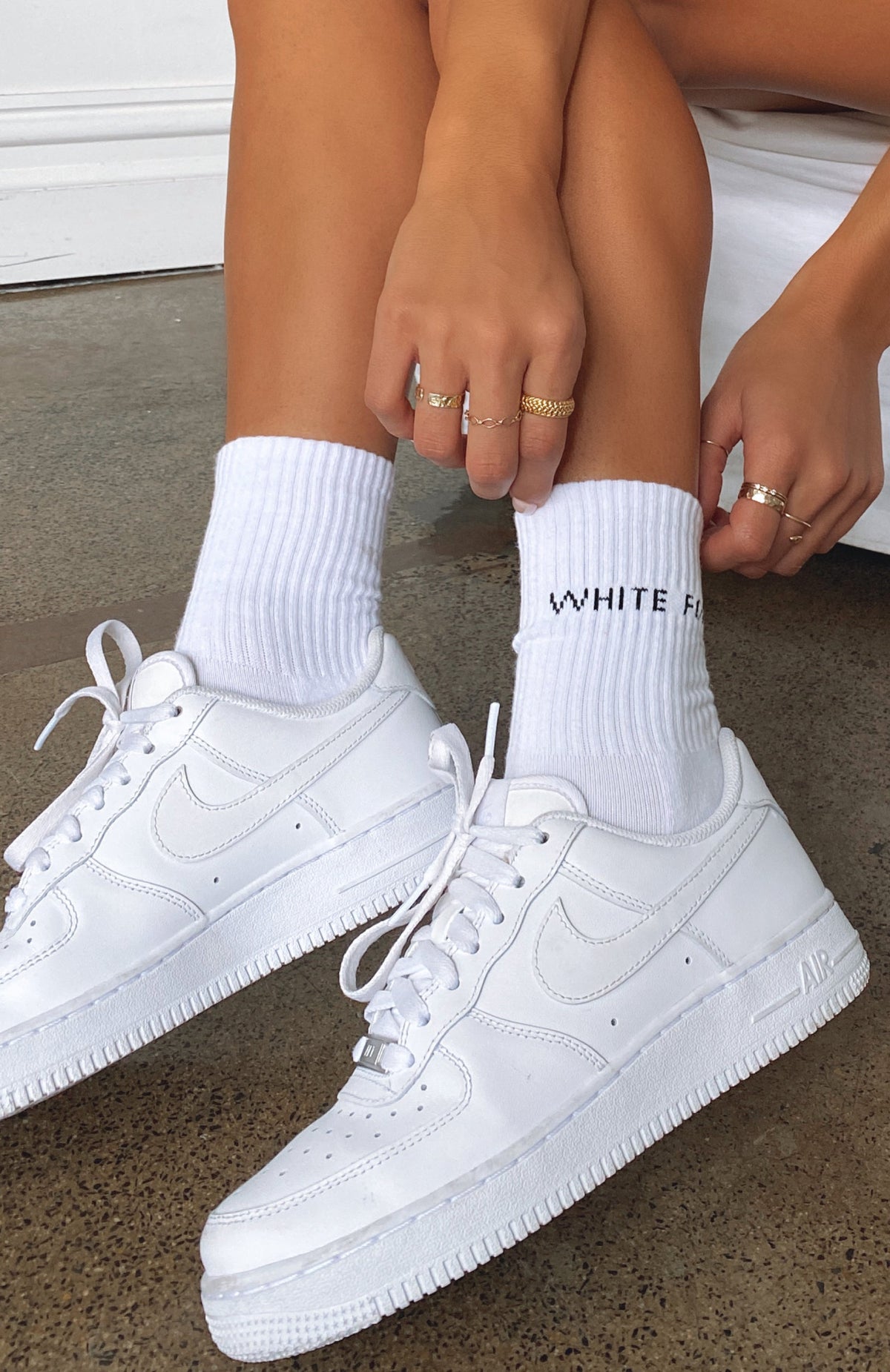 White Fox Good To Go Socks White