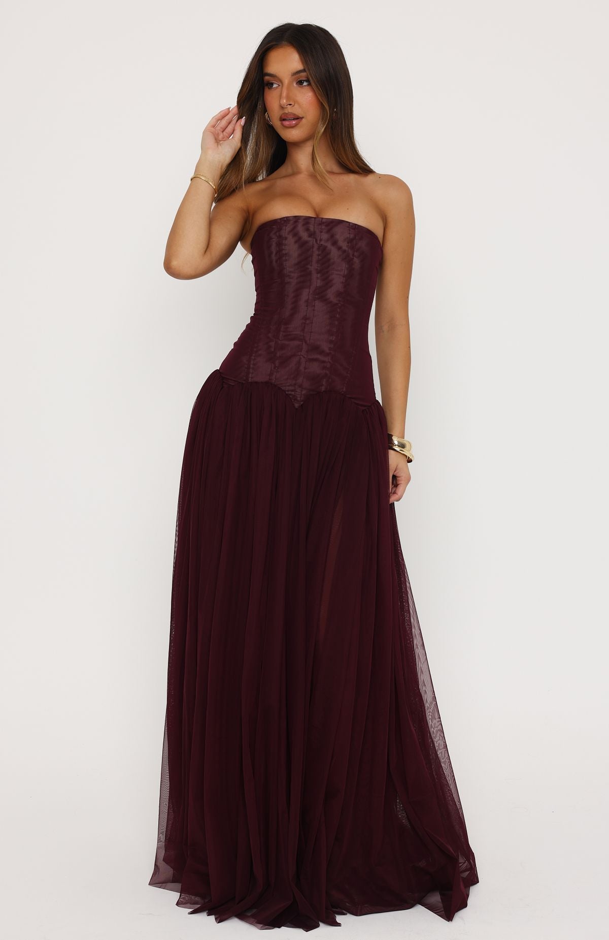 White Fox Magic Muse Maxi Dress Fig