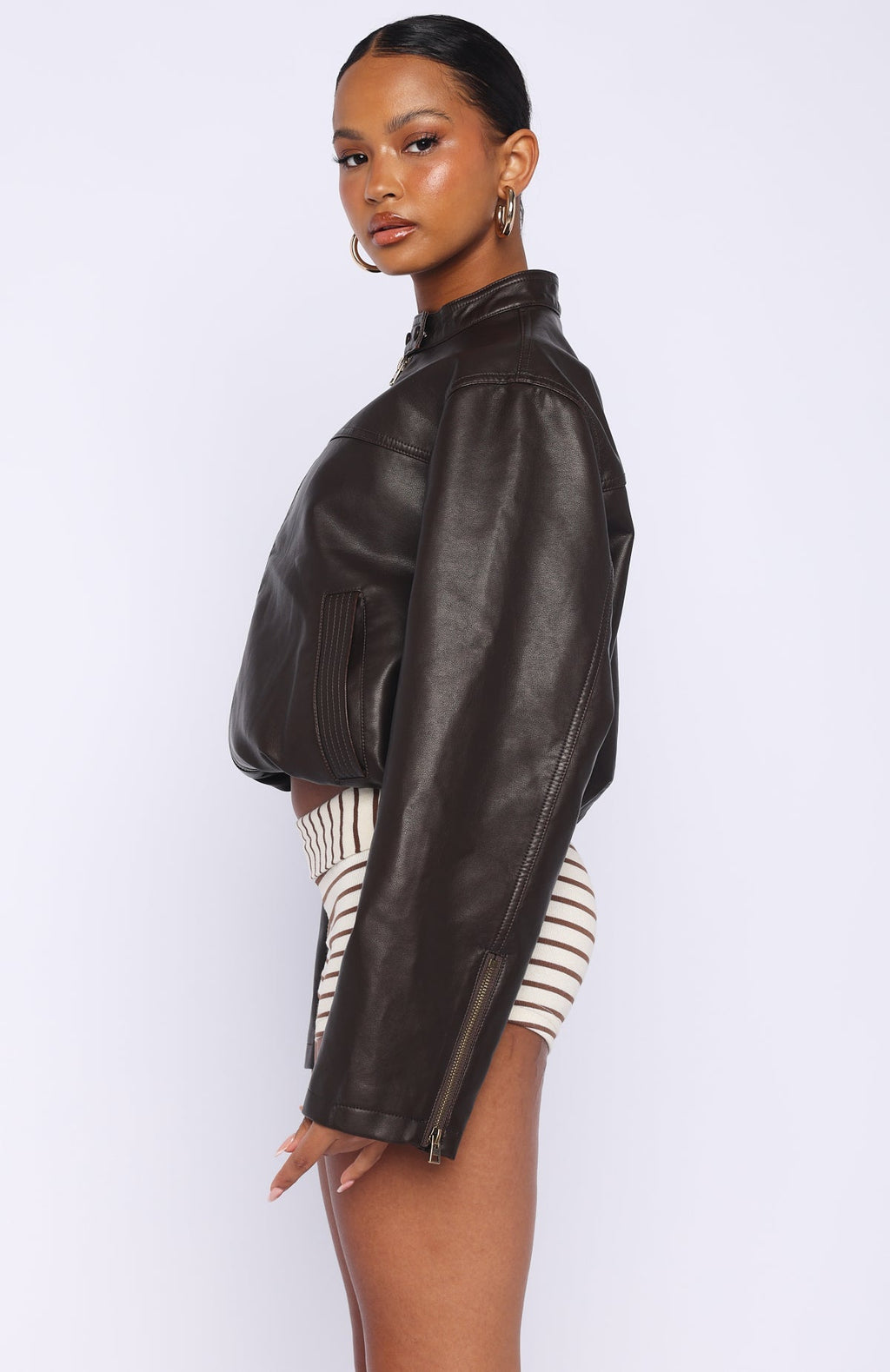 White Fox Put In Effort Jacket Chocolate