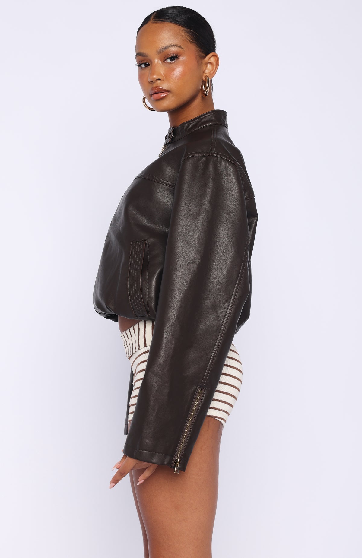 White Fox Put In Effort Jacket Chocolate