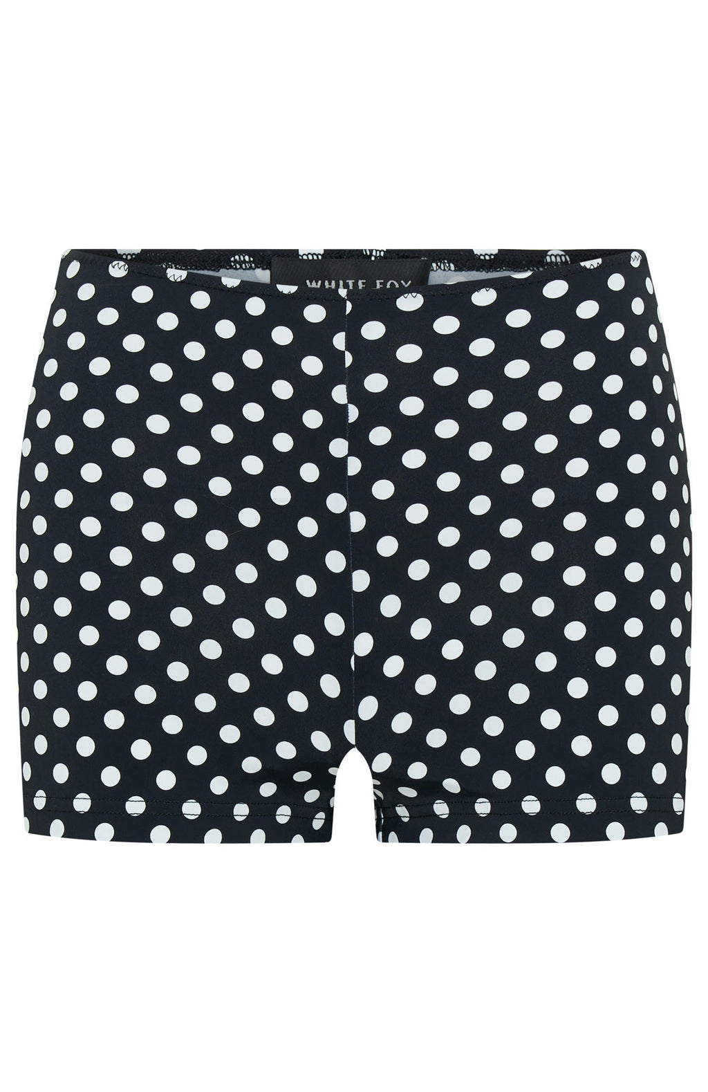 White Fox On The Inside Booty Shorts Black/White Polka Dot