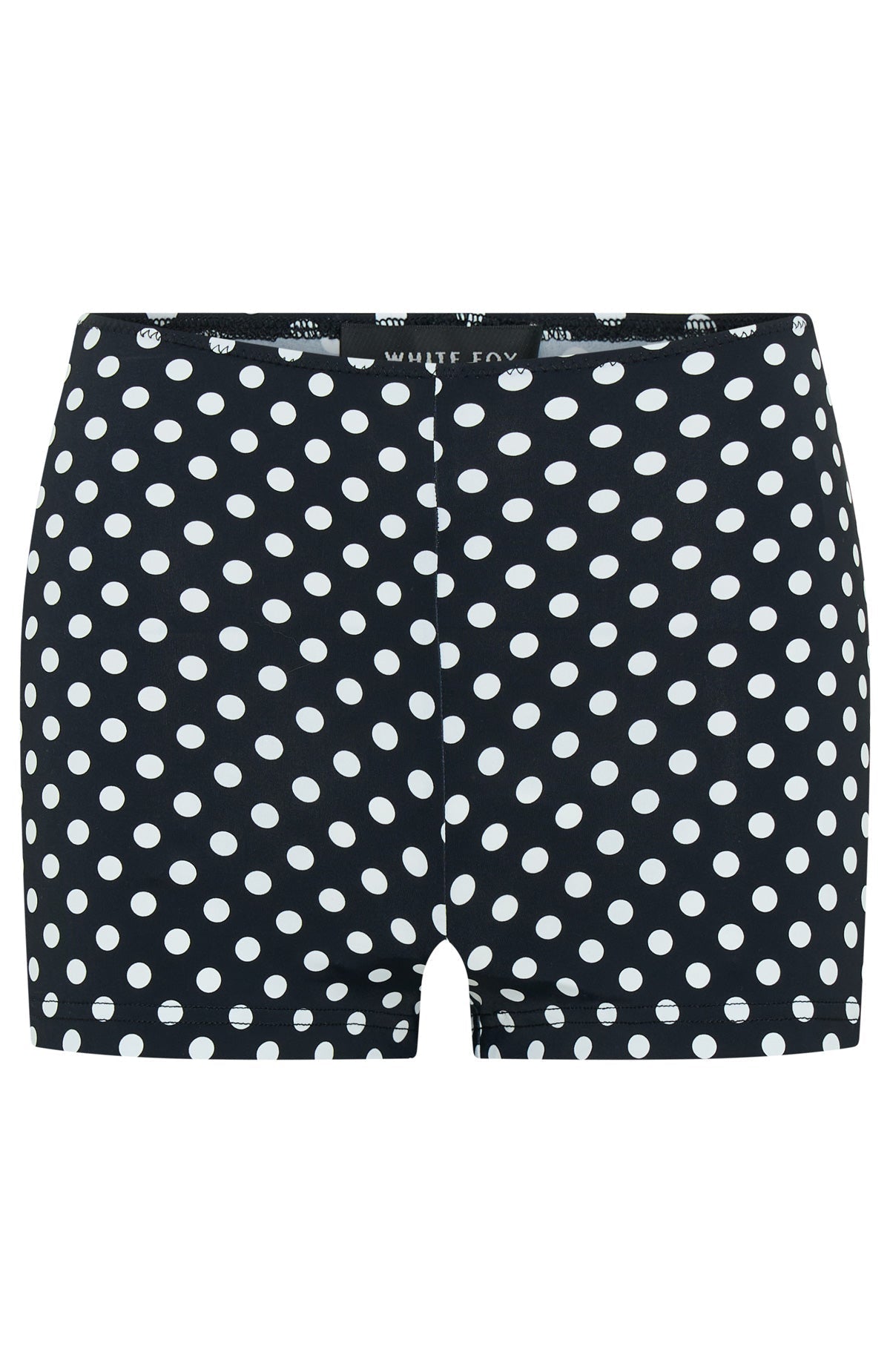 White Fox On The Inside Booty Shorts Black/White Polka Dot