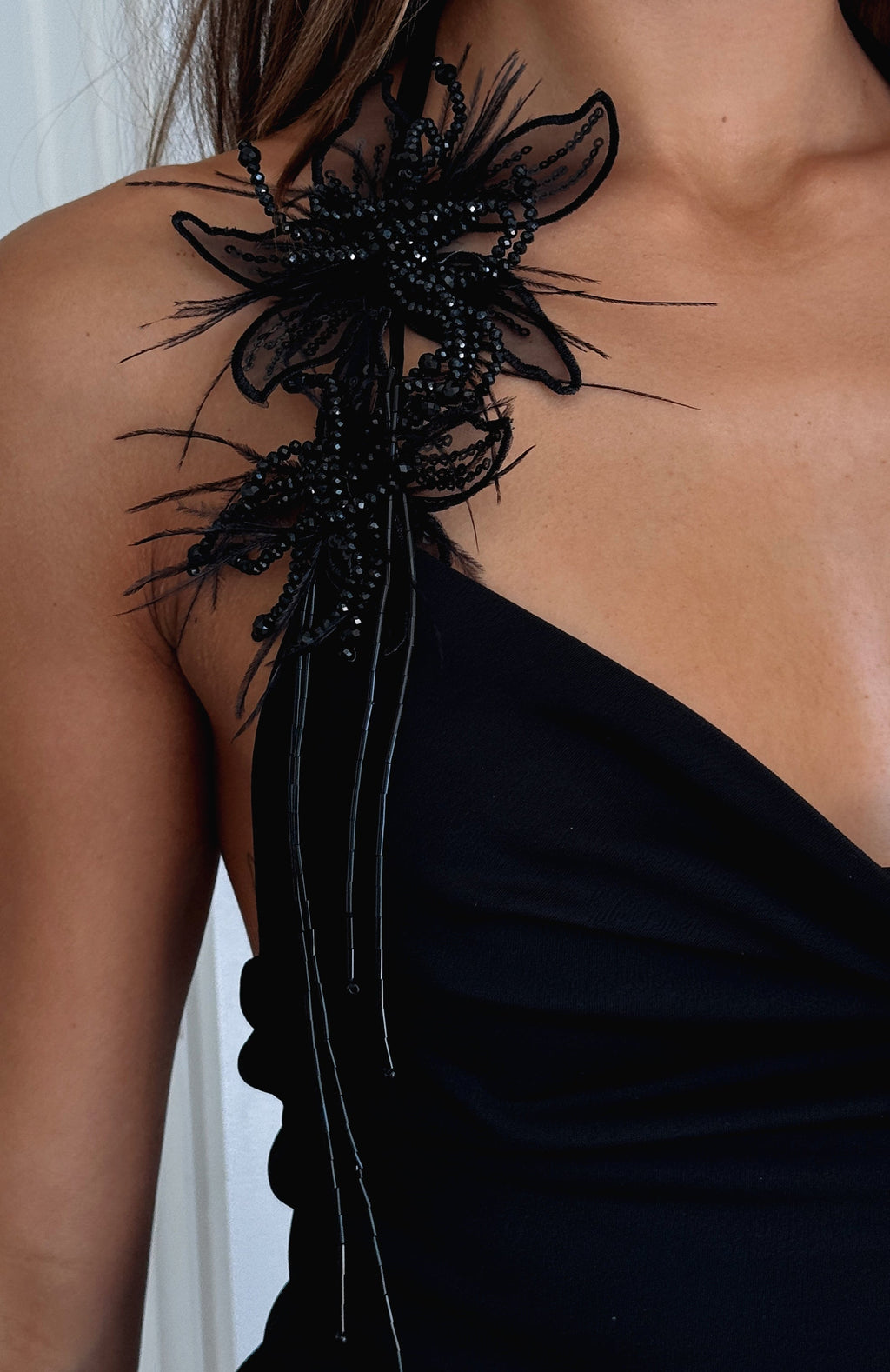 White Fox Rave Crave Halter Top Black
