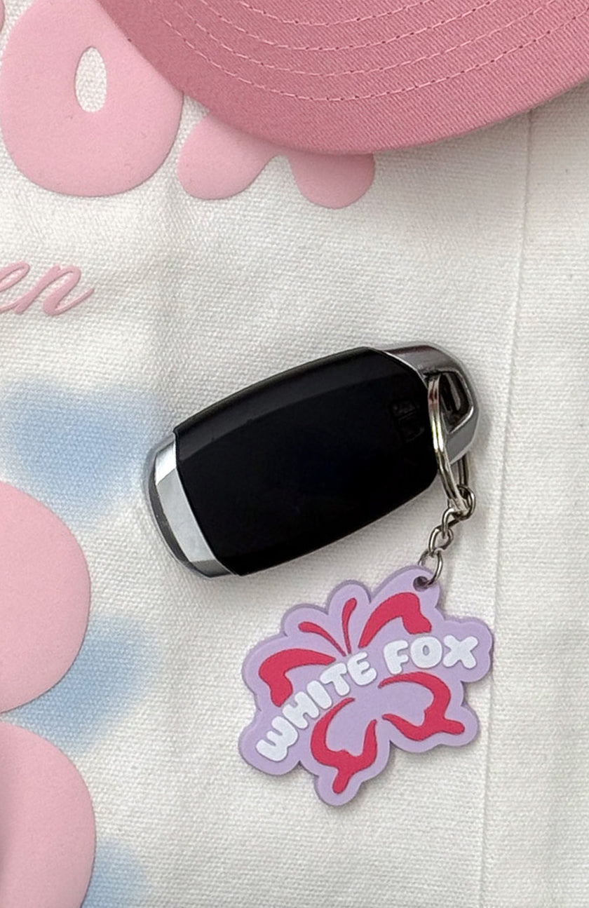 White Fox Lucky Thirteen Audrina Keychain Lilac