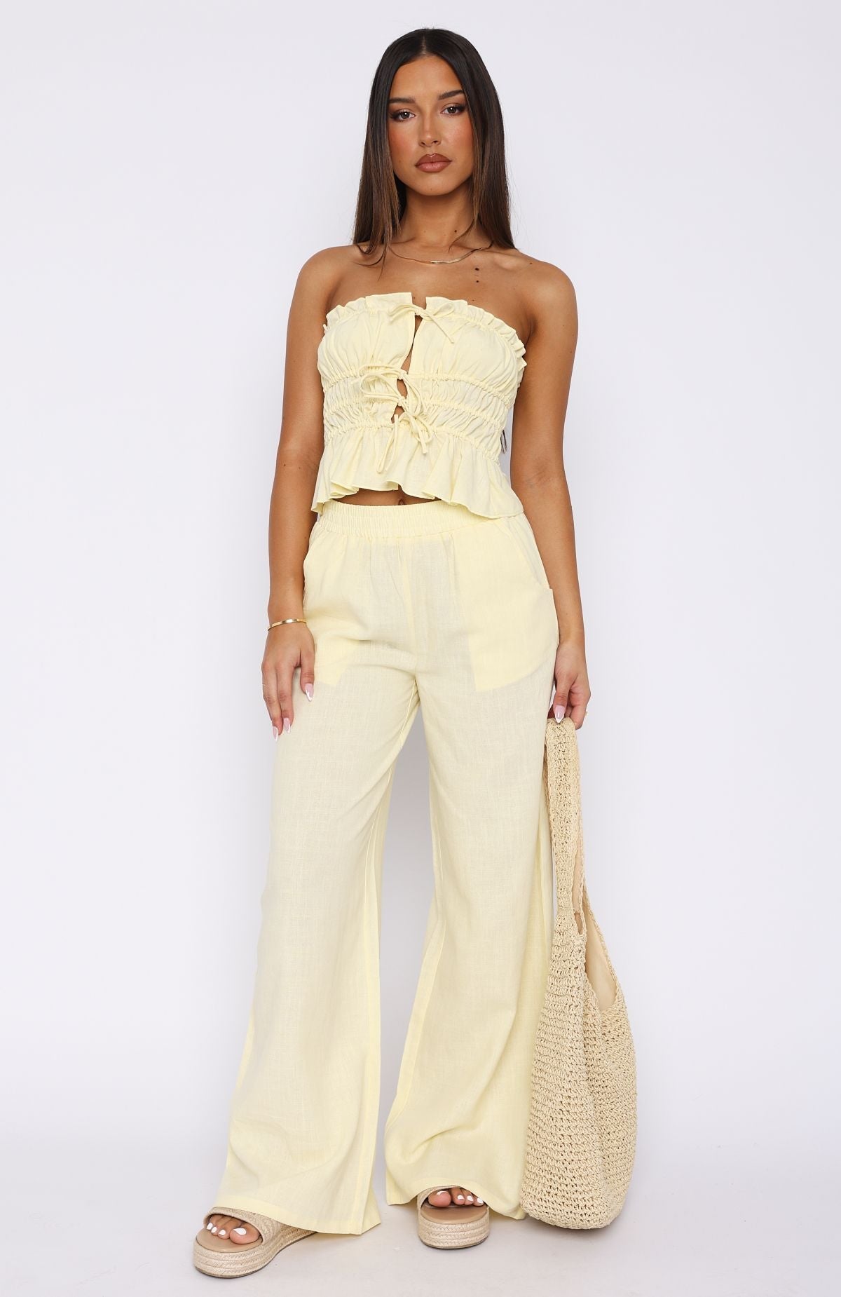 White Fox Secret Society Pants Lemon