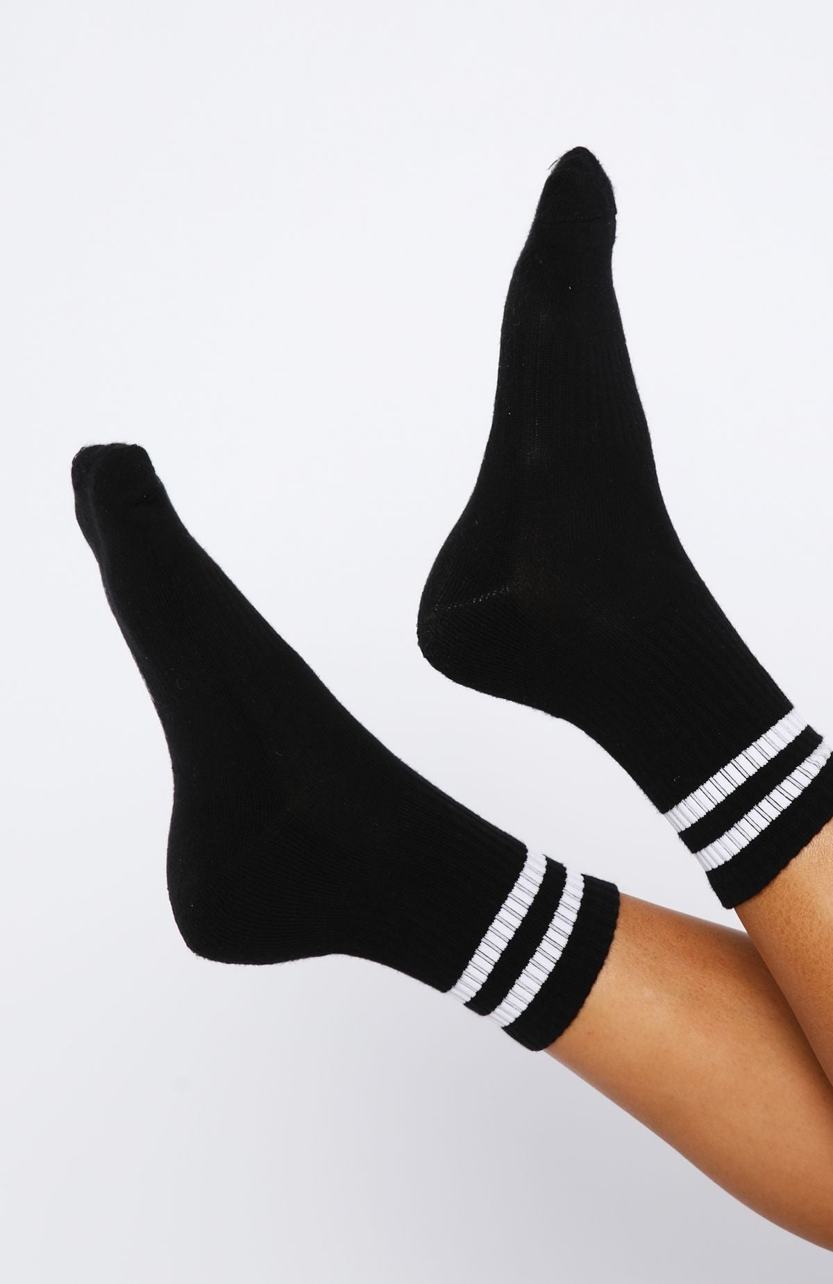 White Fox Grounded Socks Black/White