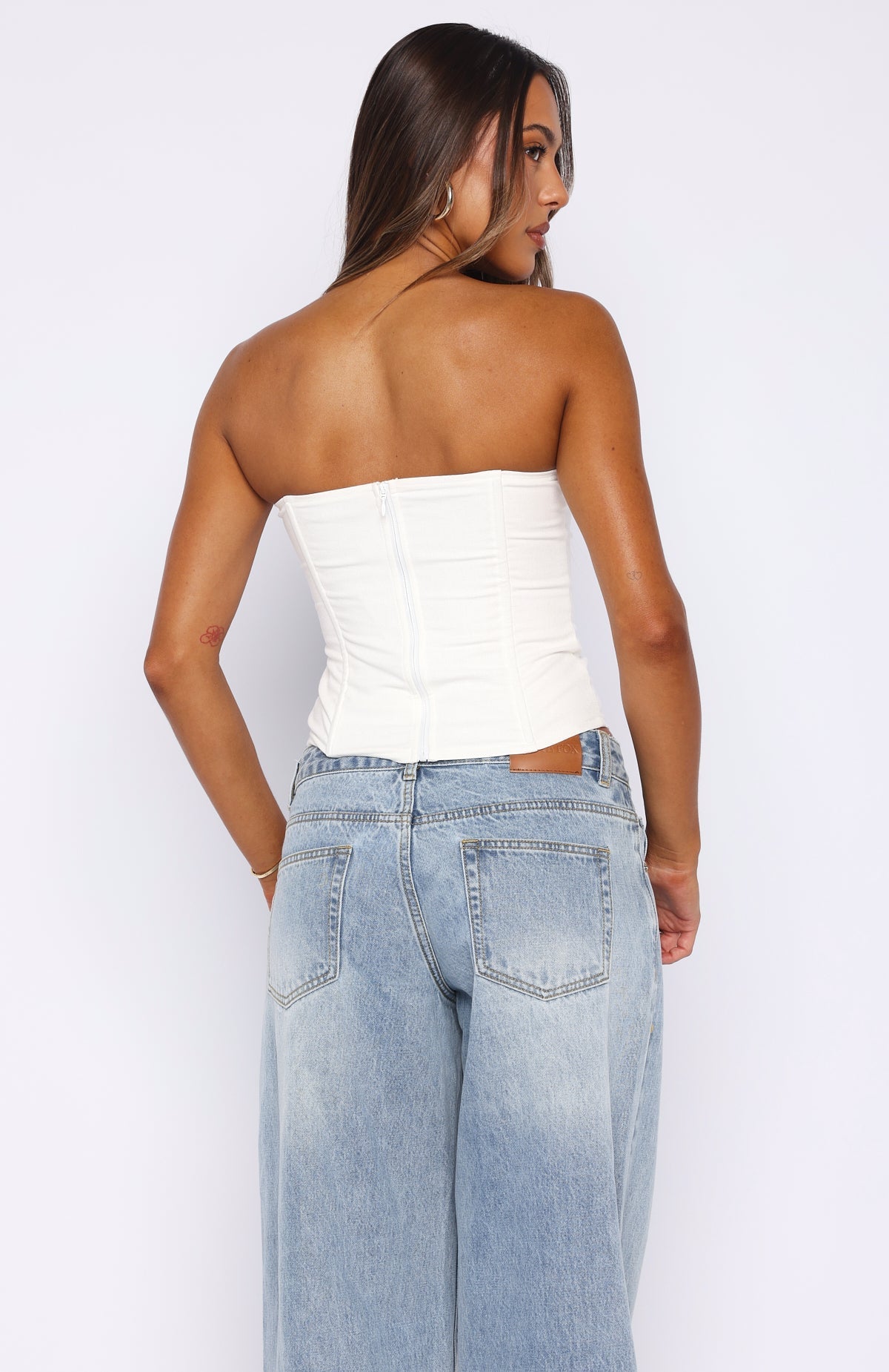 White Fox Sweet Drift Strapless Bustier Cream