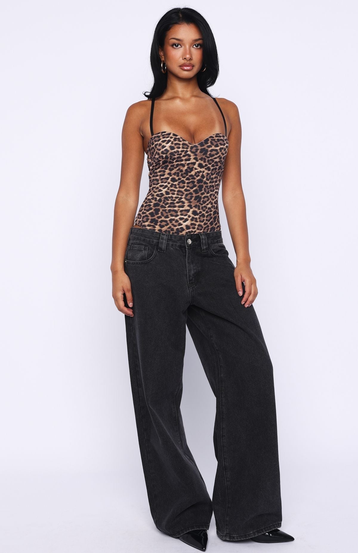 White Fox Stuck To You Bodysuit Leopard Exotic Spot