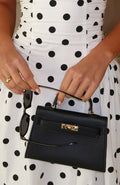 White Fox Hope Top Handle Bag Black