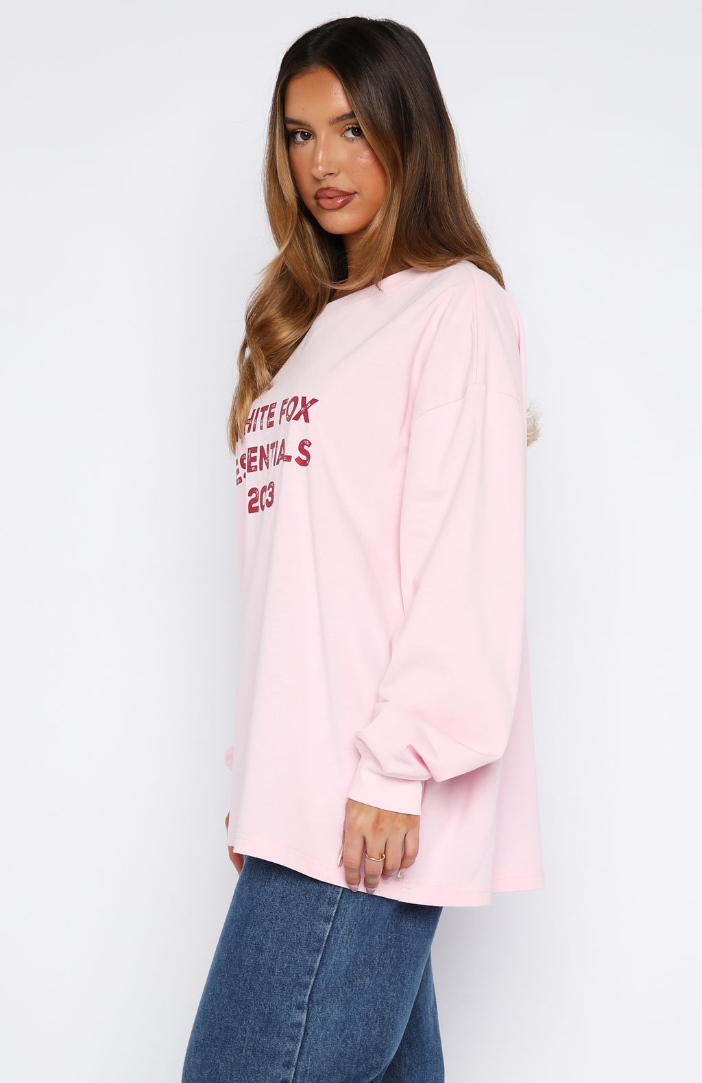 White Fox Feel The Vibe Long Sleeve Tee Posy