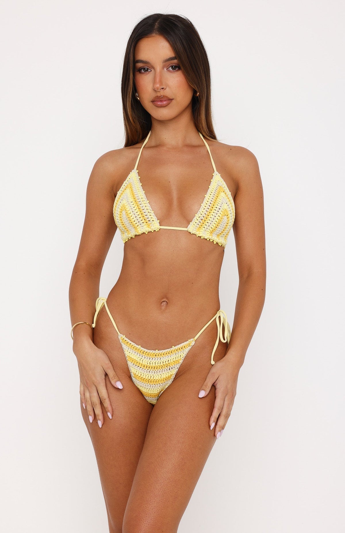 White Fox Isola Rosa Crochet Bottoms Honey Dune
