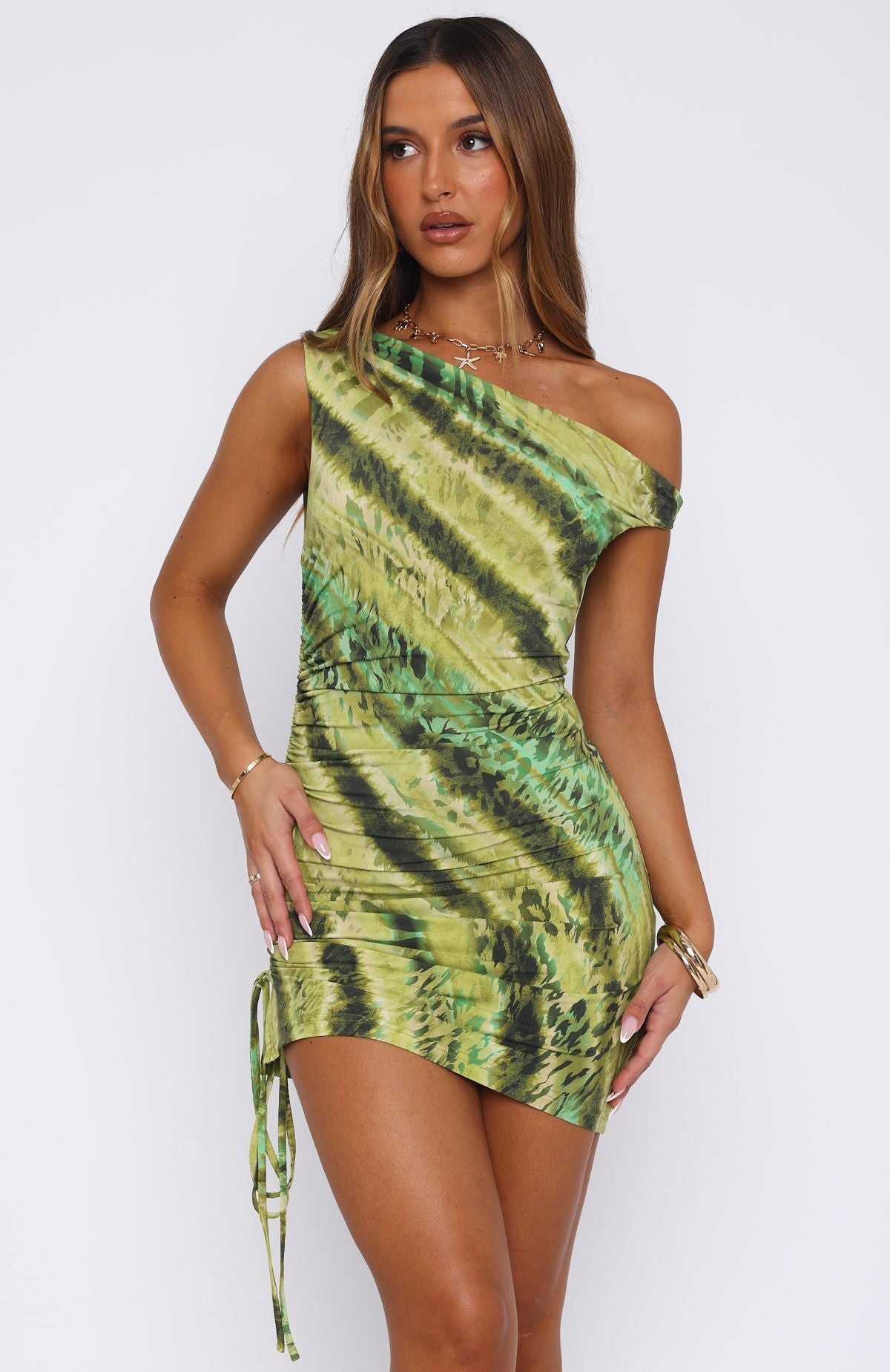 White Fox Trip Of A Lifetime Mini Dress Savannah Twist