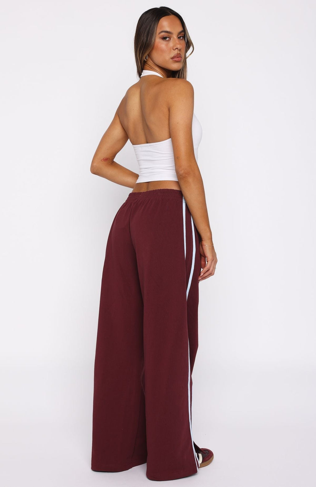 White Fox Make Me Promises Pants Burgundy