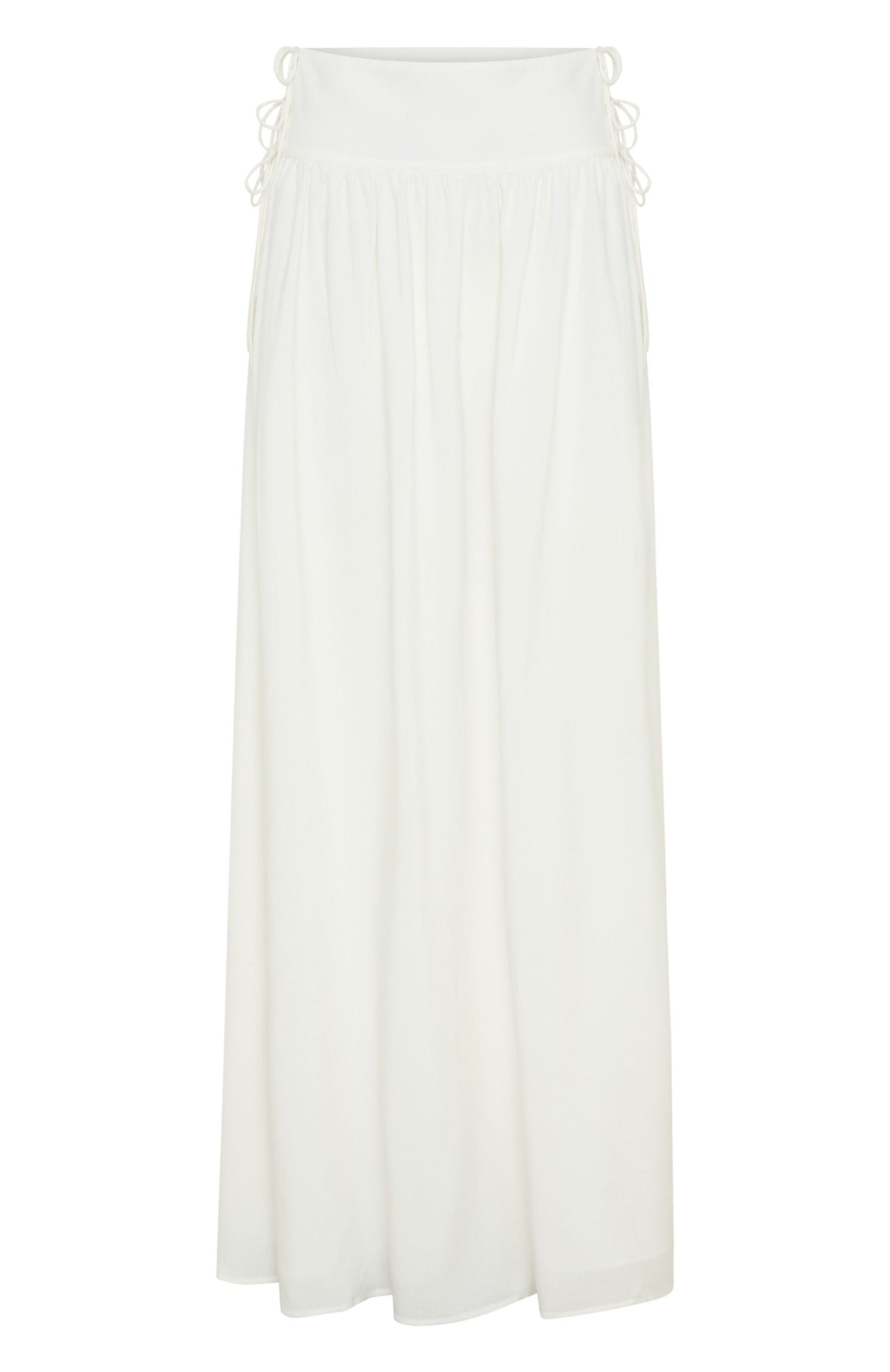White Fox I Know It's Hard Maxi Skirt White