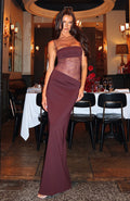 White Fox Compliment Me Maxi Dress Burgundy
