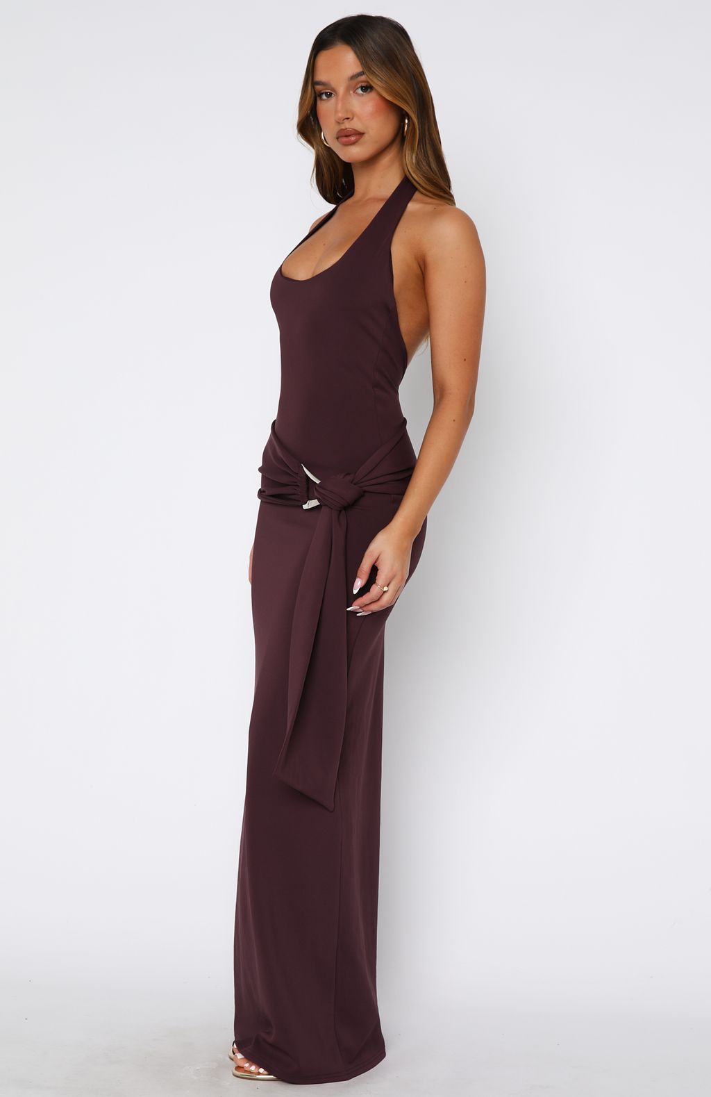 White Fox This Voice Maxi Dress Plum