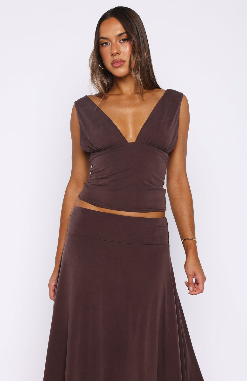 White Fox Tropic Drift Top Chocolate