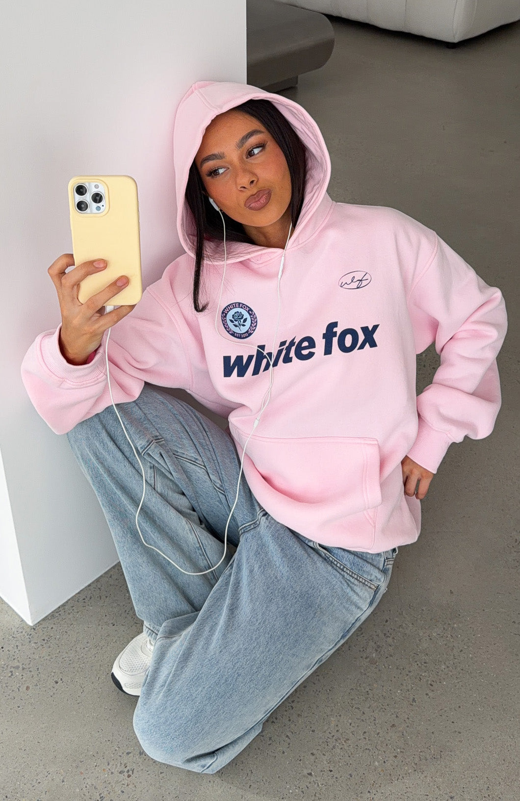 White Fox No Matter What Happens Oversized Hoodie Posy