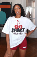 White Fox Club 14 Peyton Oversized Tee White